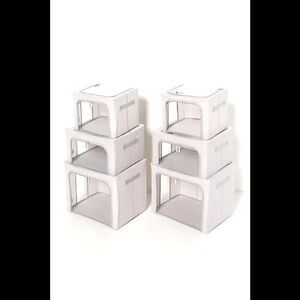 Periea Collapsible Assorted Size Storage Boxes Gray - Set of 6